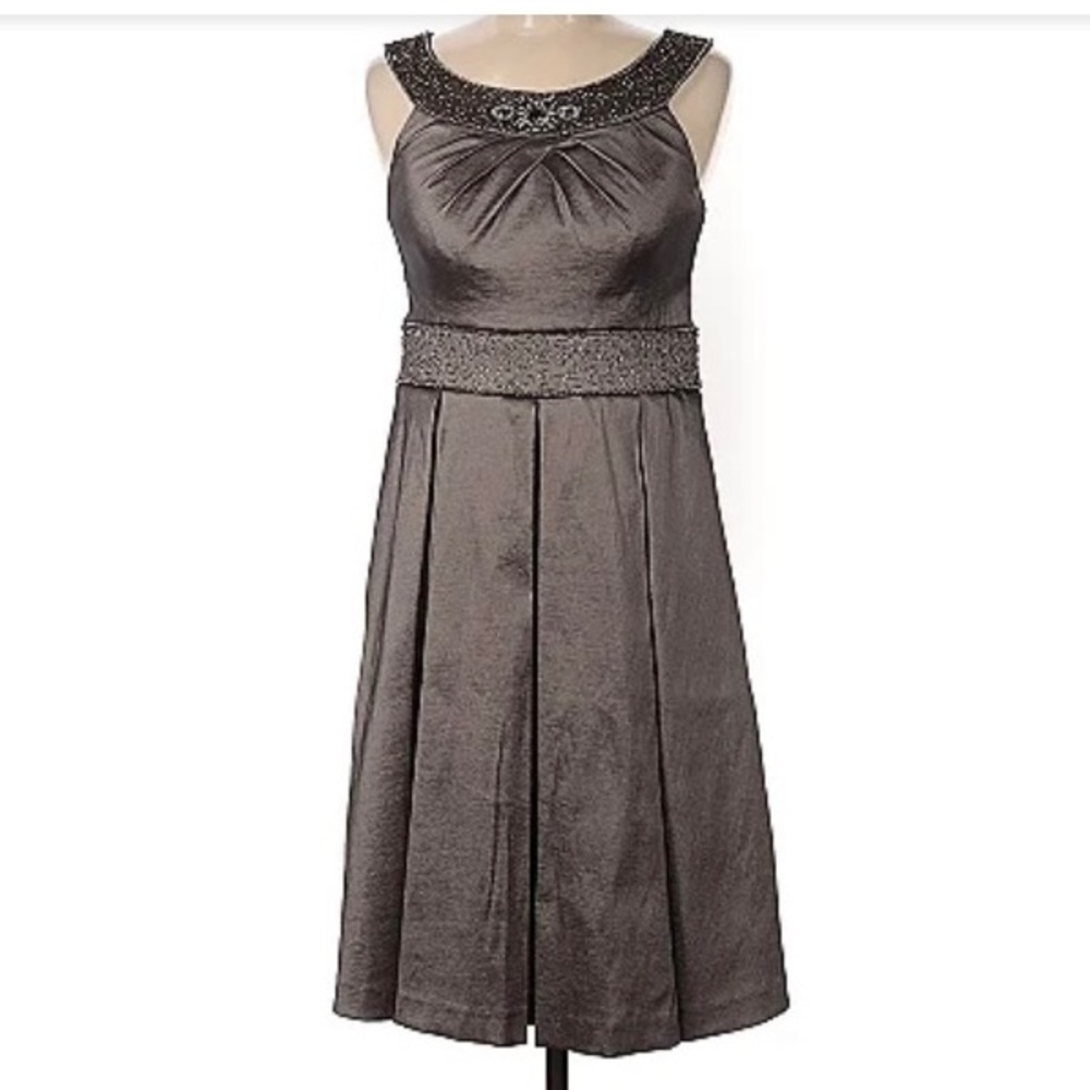 Chetta B evening dress in Taupe